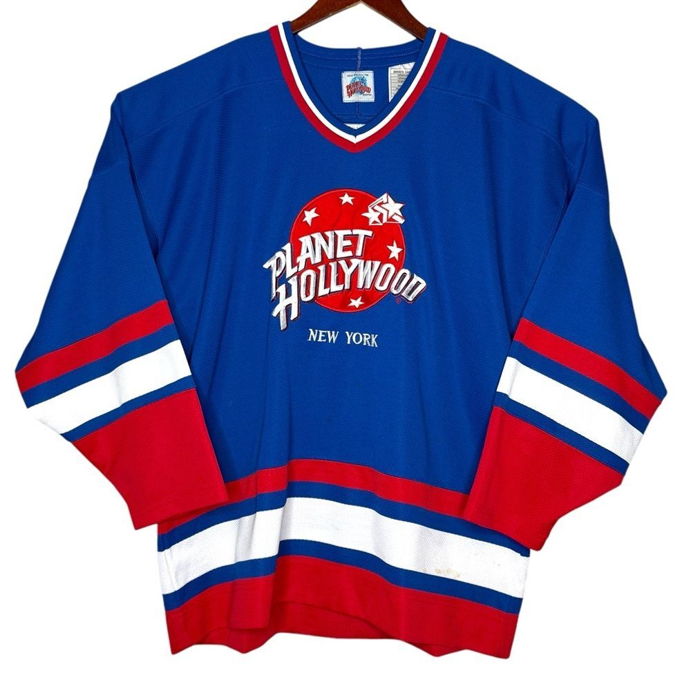 Vintage Planet Hollywood New York Hockey Jersey Men’s Sz XL
